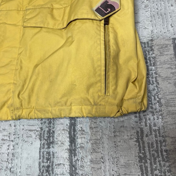 Burton Snowboard Jacket Mens XL Yellow Brown Colorblock Insulated Hooded Vintage - Picture 13 of 16